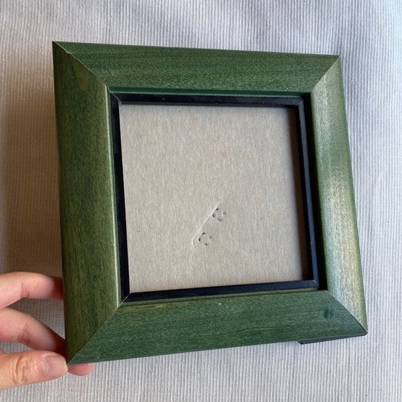 Vintage Green Oak Wooden Picture Frame 5”x5” Photo Frame - Picture 1 of 6